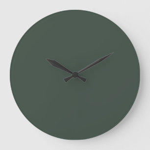 Mörk Pewter Grönt Grått Solid Färg SW 0041 Stor Klocka
