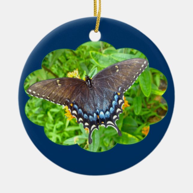 Mörk Phase Tiger Swallowtail Butterfly Ornament (Framsidan)