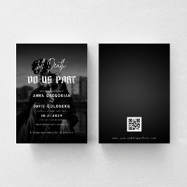 Mörk Photo Gothic tills döden gör oss del Bröllop Inbjudningar