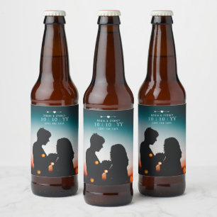Mörk Photo Spara datum Beer-etikett Övre Ölflaska Etikett