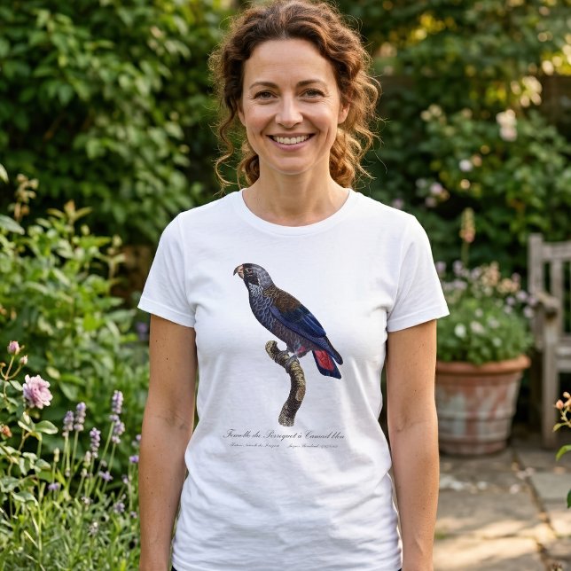 Mörk Pionus, Pionus fuscus T Shirt (Dusky Parrot or Dusky Pionus, Pionus fuscus. Women Basic White T-Shirt)