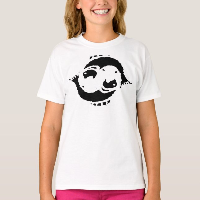 Mörk Pisces fiskT-tröja Tee Shirt (Framsida)