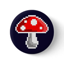 Mörk Pixel Mushroom-knapp