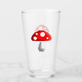 Mörk Pixel Mushroom Namn glas