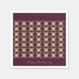 Mörk plommon och Oliv grönt Pappersservett