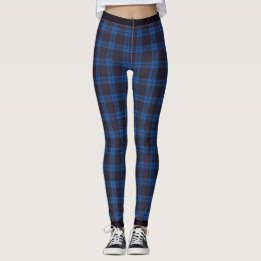 Mörk Plum Tartan Play Leggings