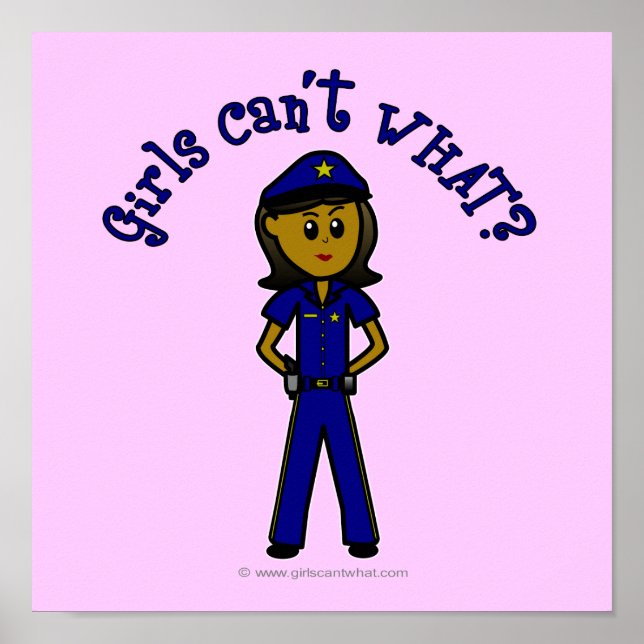 Mörk Police Girl Poster (Framsidan)