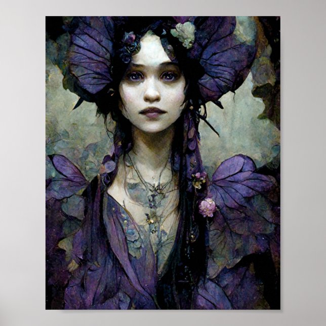 Mörk Princess Goth Gothic Fantasy Art Poster (Framsidan)