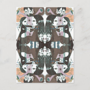 mörk psykedelism snigel vykort