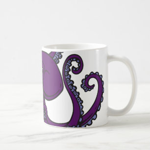 Mörk purpurfärgad bläckfisk kaffemugg