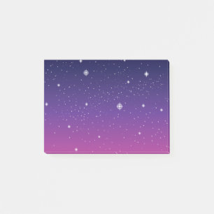 Mörk purpurfärgad himmel för Starry natt Post-it Block