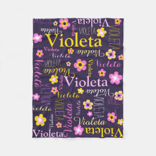 Mörk purpurfärgad rosagult som namnges Violeta Fleecefilt