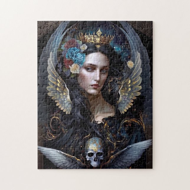 Mörk Queen Angel Fantasy Art Pussel (Vertikal)