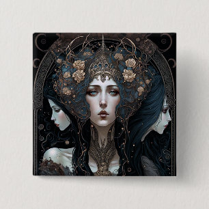 Mörk Queen Fantasy Art Knapp