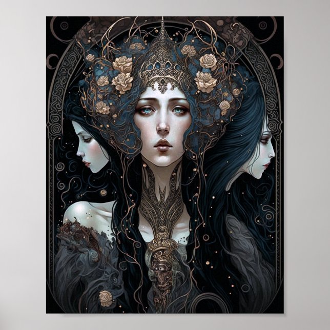Mörk Queen Fantasy Art Poster (Framsidan)