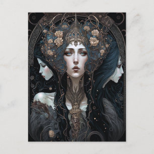 Mörk Queen Fantasy Art Vykort