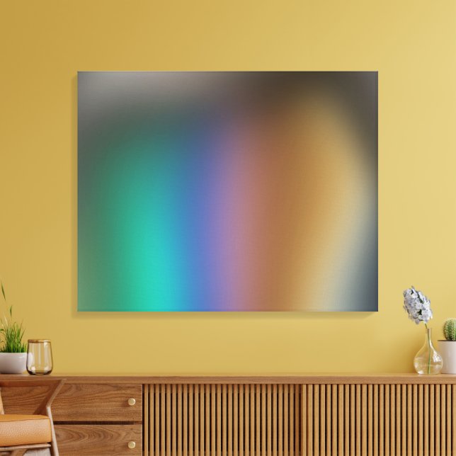 Mörk Rainbow Abstrakt Digital Canvas Art (Insitu (Vardagsrum))