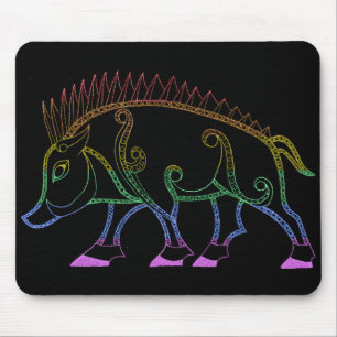 Mörk Rainbow Boar Musmatta