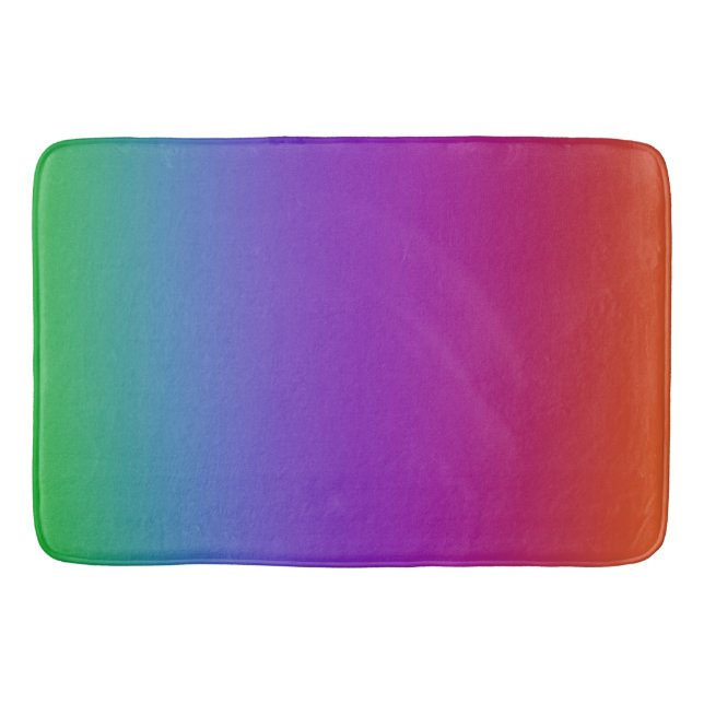 Mörk Rainbow Färg Bath Mat Badrumsmatta (Framsidan)
