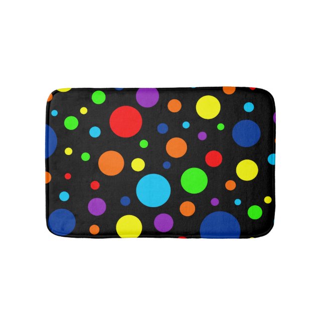 Mörk Rainbow Spots Bath Mat Badrumsmatta (Framsidan)