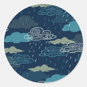 Mörk Rainy Night Runt Klistermärke