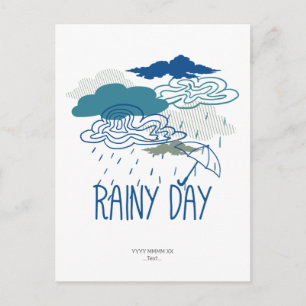 Mörk Rainy Night Vykort