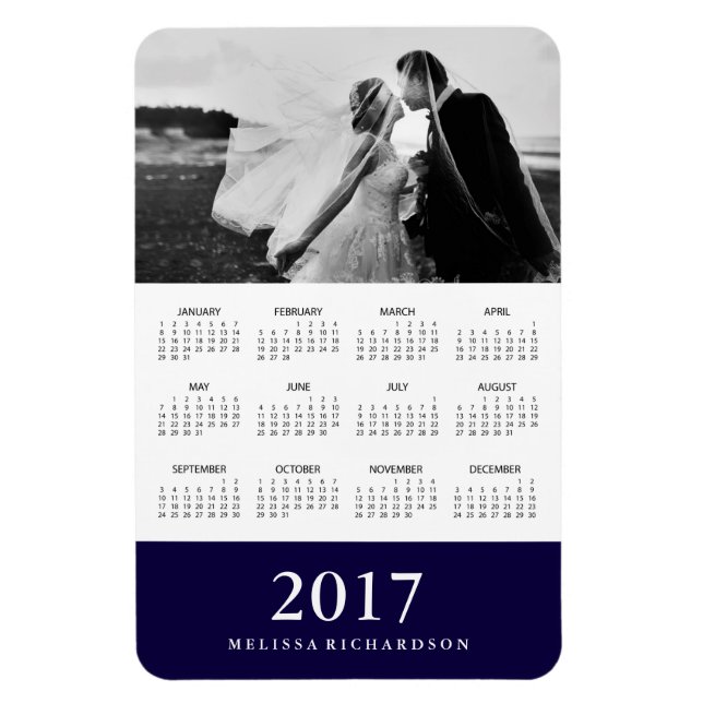 Mörk Rand | Elegant 2017 Fotokalender Magnet (Vertikal)