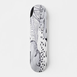 Mörk, rastplats skateboard bräda 19,5 cm