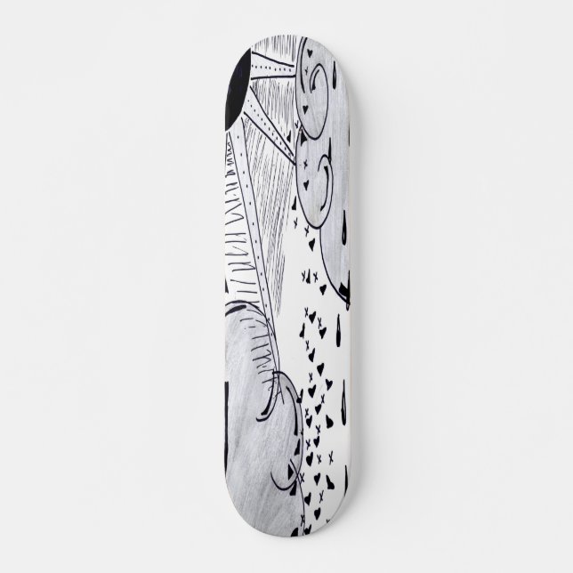 Mörk, rastplats skateboard bräda 19,5 cm (Framsida)