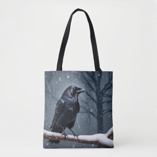 Mörk Raven Black Bird Tygkasse (Framsida)