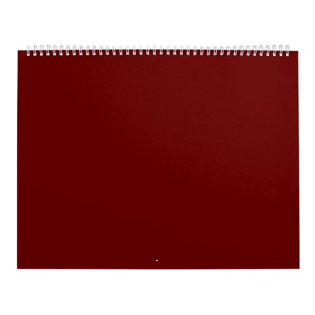 Mörk Red #650000, kopparrost Kalender (Omslag)