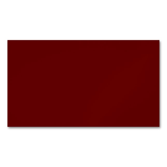 Mörk Red #650000, kopparrost Magnetiska Visitkort (Framsida)