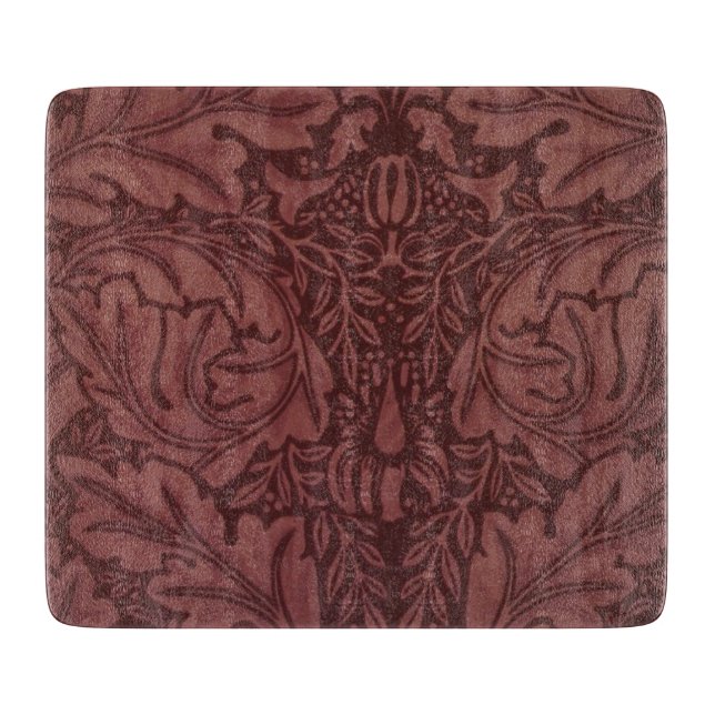 Mörk Red Acanthus Löv (av William Morris) (Framsidan)