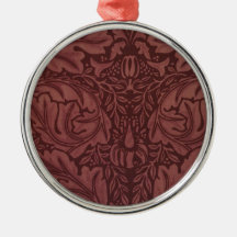 Mörk Red Acanthus Löv (av William Morris) Ceram