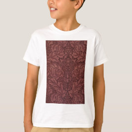 Mörk Red Acanthus Löv (av William Morris) T Shirt