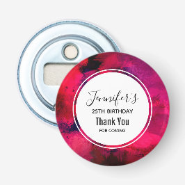 Mörk Red and Lila Modern Abstrakt Birday Flasköppnare