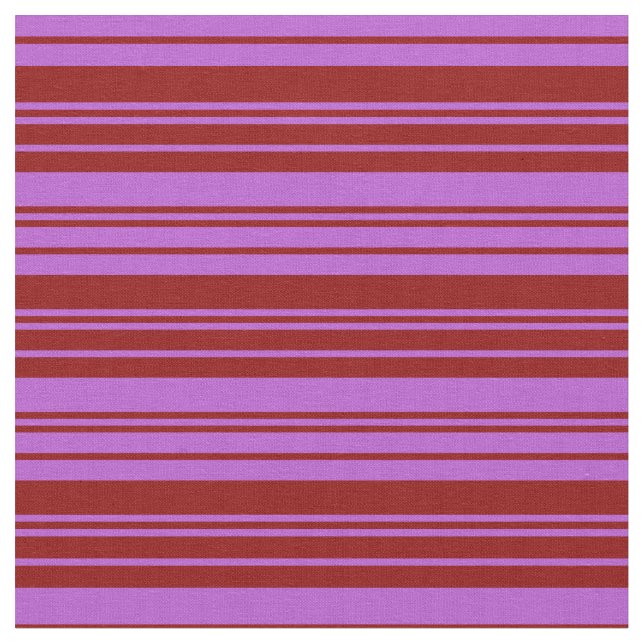 Mörk Red and Orchid Stripe Mönster Tyg (Närbild)