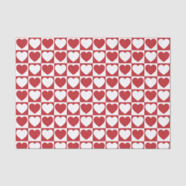 Mörk Red and White Checkered Mönster with Heartors