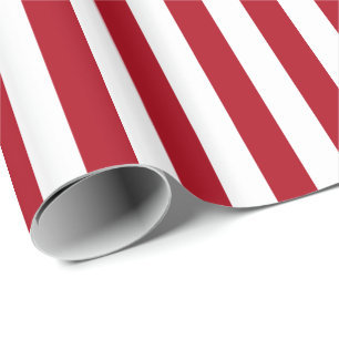 Mörk Red and White Rand Presentpapper