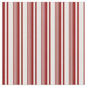 Mörk Red and White Rand Tyg