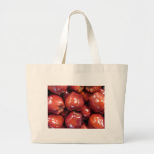 Mörk Red Apples Jumbo Tygkasse