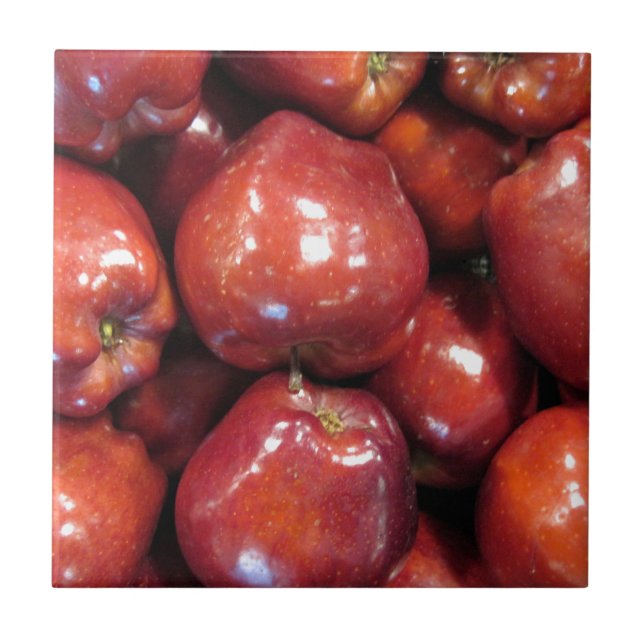Mörk Red Apples Kakelplatta (Framsidan)