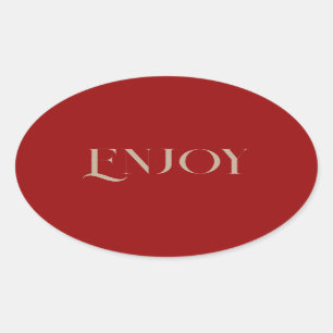 Mörk Red Background - njut av fästpunkt Ovalt Klistermärke