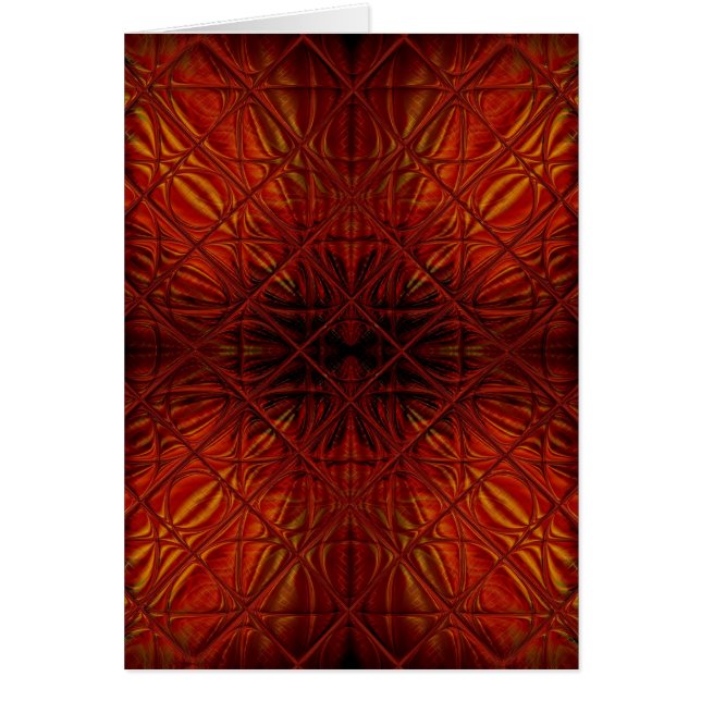 Mörk Red Black Mönster Hälsningskort (Framsidan)