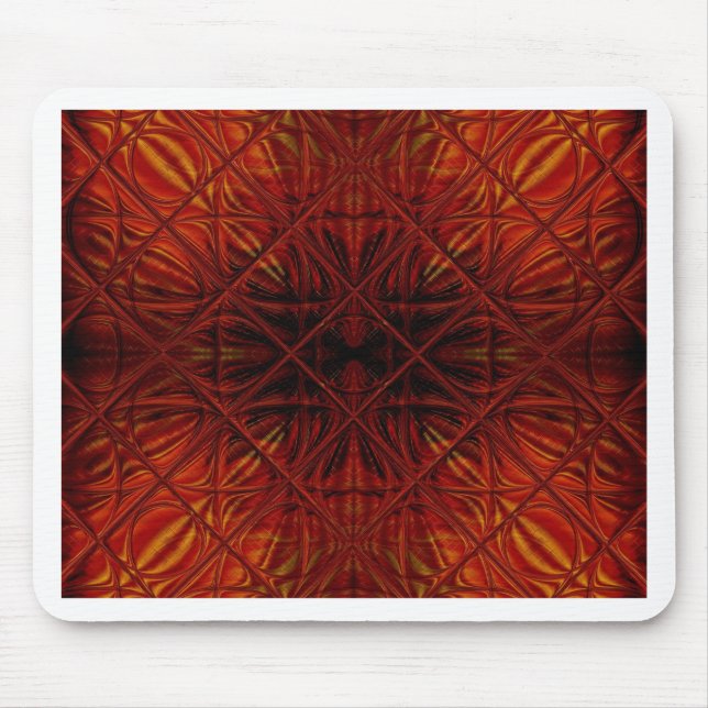 Mörk Red Black Mönster Musmatta (Framsidan)