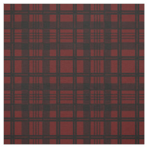 Mörk Red & Black Play Mönster Fabric Tyg