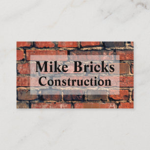 Mörk Red Brick Mönster Wall Masonry Affärskort Visitkort