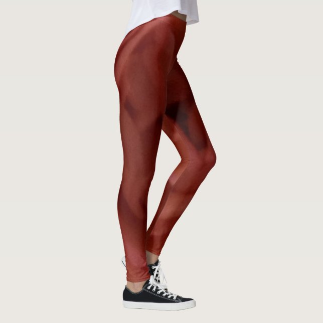 Mörk Red Brown Elegant Leggings (Höger)