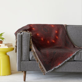 Mörk Red Burgundy Gothic Snöre Snowflake Filt