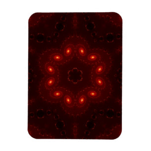 Mörk Red Burgundy Gothic Snöre Snowflake Magnet